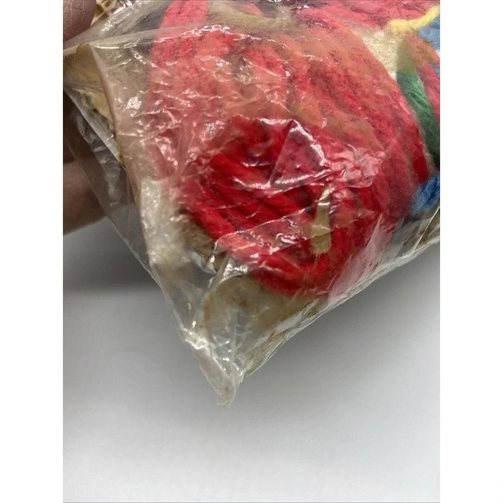 Vintage National Yarn Crafts 3D Needlry Christmas Stocking Kit Bear Candy Cane